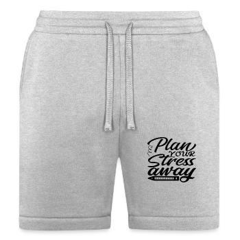 Plan Your Stress Away - Bella + Canvas Unisex Short - heather gray - Front