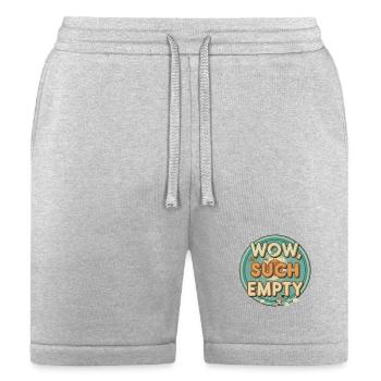 Wow Such Empty Retro Sticker - Bella + Canvas Unisex Short - heather gray - Front