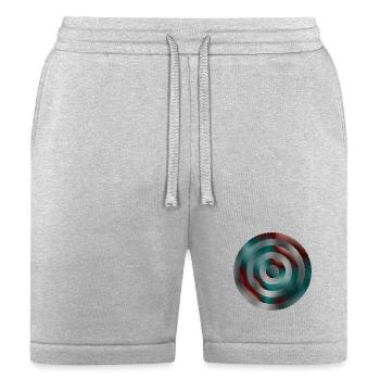 Spiral Teal Red Gradient Rings - Bella + Canvas Unisex Short - heather gray - Front