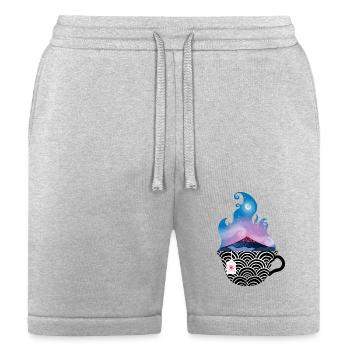 Fuji And Tea - Bella + Canvas Unisex Short - heather gray - Front