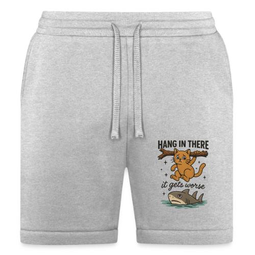 Funny Hang in There, It Gets Worse Cat and Shark - Bella + Canvas Unisex Short