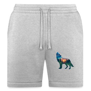 Wolf Howling - Bella + Canvas Unisex Short - heather gray - Front