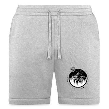 Monochrome Mountain Circle - Bella + Canvas Unisex Short - heather gray - Front