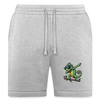 Dabbing Chameleon - Bella + Canvas Unisex Short - heather gray - Front