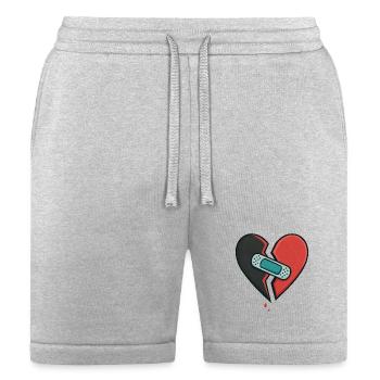 Mended Broken Heart - Bella + Canvas Unisex Short - heather gray - Front