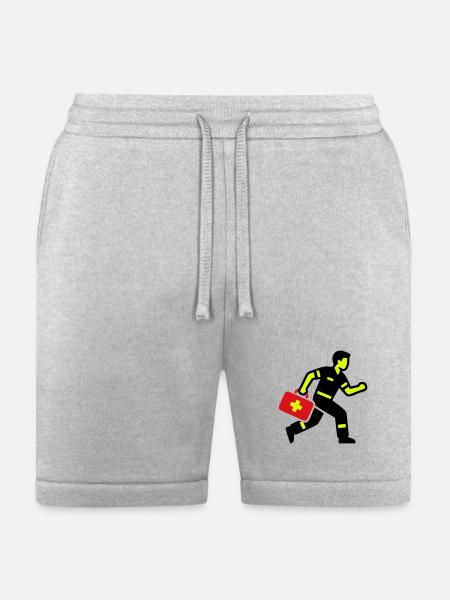 Paramedic Running First Aid Kit - Bella + Canvas Unisex Short - heather gray