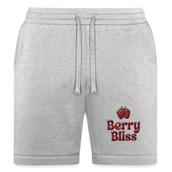 Berry Bliss Strawberry Script - Bella + Canvas Unisex Short - heather gray - Front