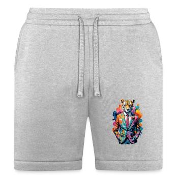 Cheetah in suit - Bella + Canvas Unisex Short - heather gray - Front