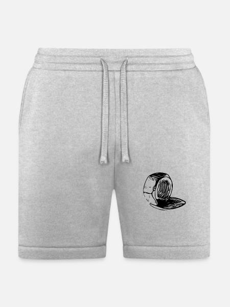Screw Nut Melted Vertically - Bella + Canvas Unisex Short - heather gray