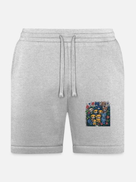 Cute Kittens and Puppies Playtime - Bella + Canvas Unisex Short - heather gray