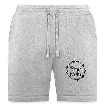 Blessed Nanny Blessed Grandma - Bella + Canvas Unisex Short - heather gray - Front