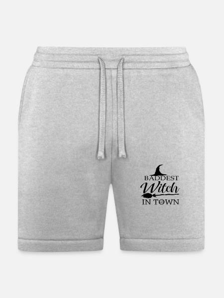 Baddest Witch in Town - Bella + Canvas Unisex Short - heather gray