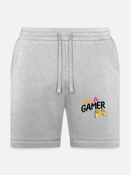 Just A Gamer - Bella + Canvas Unisex Short - heather gray