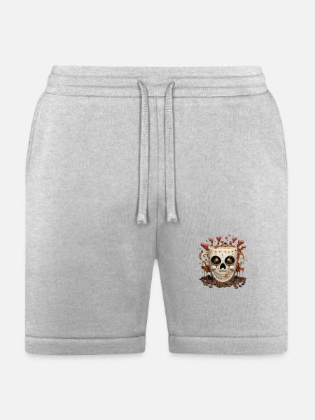 Spilled coffee design - Bella + Canvas Unisex Short - heather gray