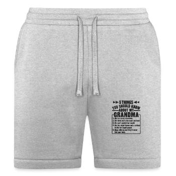 5 Things You Should Know About My GRANDMA - Bella + Canvas Unisex Short - heather gray - Front