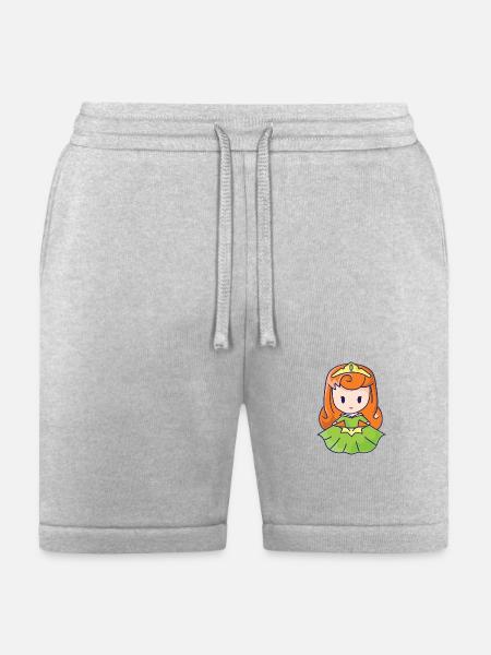 Green dressed beautiful girl - Bella + Canvas Unisex Short - heather gray