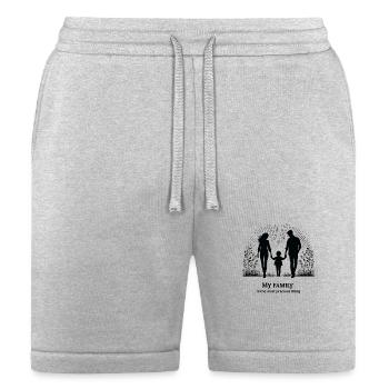funny family quote my family is the most precious - Bella + Canvas Unisex Short - heather gray - Front