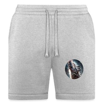 Wolf howling - Bella + Canvas Unisex Short - heather gray - Front