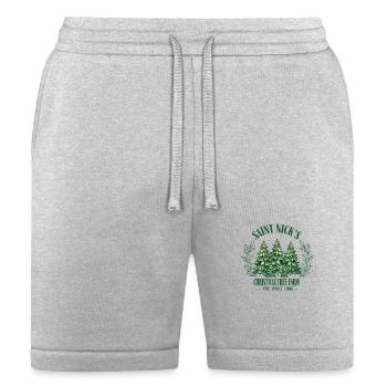 SAINT NICKS CHRISTMAS TREE FARM - Bella + Canvas Unisex Short - heather gray - Front