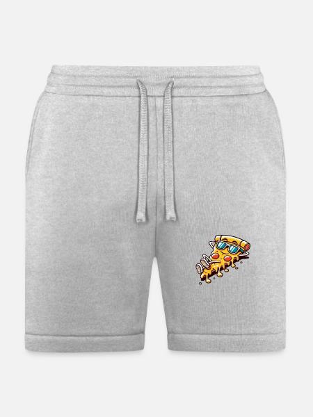 Pizza slice - Bella + Canvas Unisex Short - heather gray