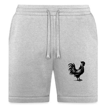 Small House Rooster Tattoo Style - Bella + Canvas Unisex Short - heather gray - Front