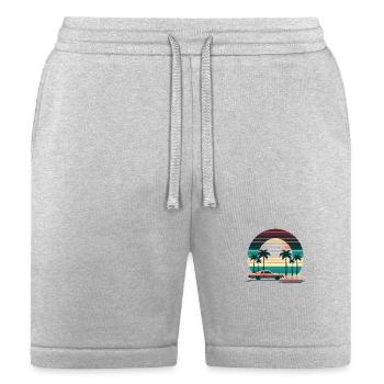 Vintage Retro Sunset - Bella + Canvas Unisex Short - heather gray - Front