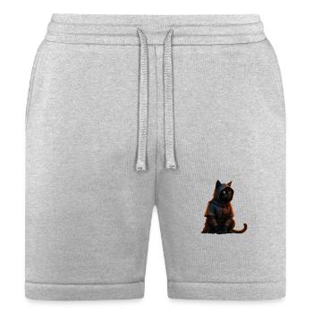 Mystic Cat of the Moon - Celestial Guardian Design - Bella + Canvas Unisex Short - heather gray - Front