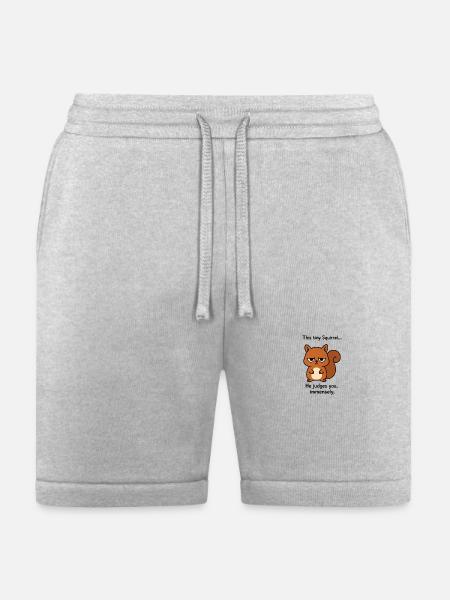 Squirrel of Judgement - Bella + Canvas Unisex Short - heather gray