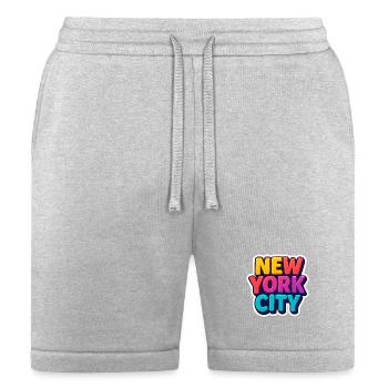 New York City Pop Letters - Bella + Canvas Unisex Short - heather gray - Front