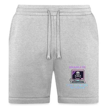 Neon Retro Skull Computer - Bella + Canvas Unisex Short - heather gray - Front