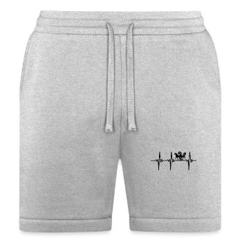 Heartbeat For Proud Equestrian Herd - Bella + Canvas Unisex Short - heather gray - Front