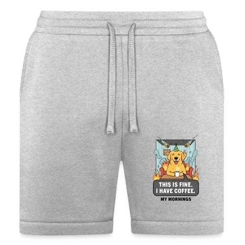 🔥 Funny Dog Meme “This Is Fine, I Have Coffee” - Bella + Canvas Unisex Short