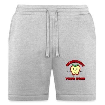 Workout Your Apple Core - Bella + Canvas Unisex Short - heather gray - Front