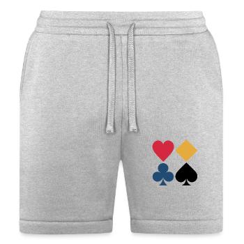 Classic Card Suits - Bella + Canvas Unisex Short - heather gray - Front
