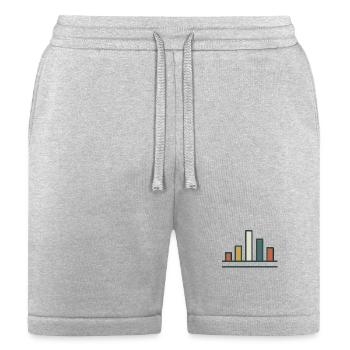 Minimalist Data Chart Icon Design - Bella + Canvas Unisex Short - heather gray - Front