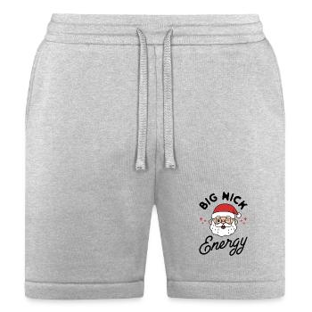 Big Nick Energy Funny Naughty Santa Christmas Pun - Bella + Canvas Unisex Short - heather gray - Front