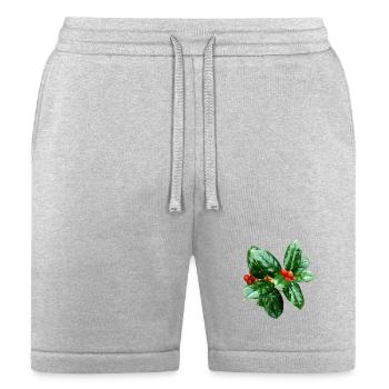 Holly With Berries - Bella + Canvas Unisex Short - heather gray - Front