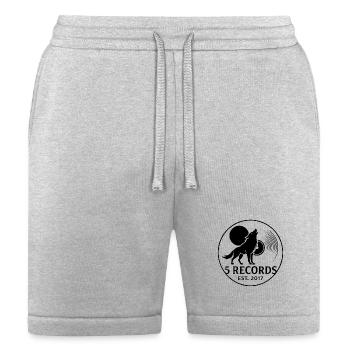 Wolf Howl Vinyl Circle - Bella + Canvas Unisex Short - heather gray - Front