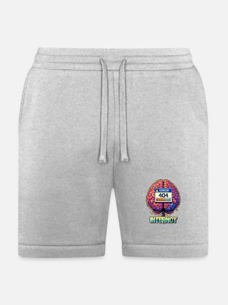 Retro Brain 404 Internet - Bella + Canvas Unisex Short - heather gray