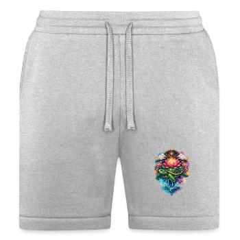 Mystical Lotus Turtle Celestial Fantasy Art - Bella + Canvas Unisex Short - heather gray - Front