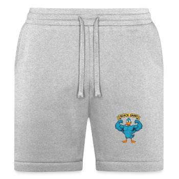 Quack Gains Muscle Duck - Bella + Canvas Unisex Short - heather gray - Front
