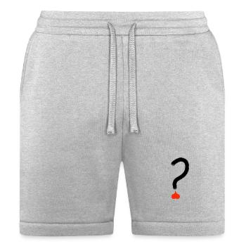 Crimson Question Mark Icon - Bella + Canvas Unisex Short - heather gray - Front