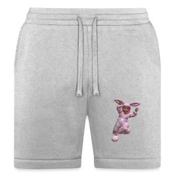 Child In Pink Bunny Suit - Bella + Canvas Unisex Short - heather gray - Front