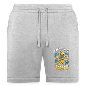 Back Away Banana Breath Gif - Bella + Canvas Unisex Short - heather gray - Front