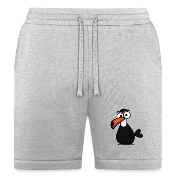 Whimsical Toucan with Orange Beak - Bella + Canvas Unisex Short - heather gray - Front