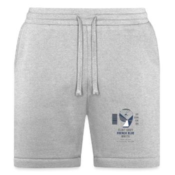 Colorway Label Flint Grey French Blue White - Bella + Canvas Unisex Short - heather gray - Front