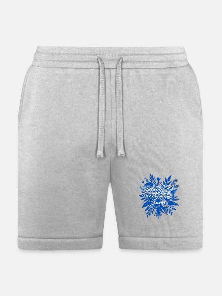 Beautify_the_earth_with_flowers - Bella + Canvas Unisex Short - heather gray