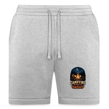 Campfire Nights and Smores - Bella + Canvas Unisex Short - heather gray - Front