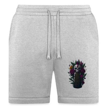 Flowery Botanical Voodoo Doll - Bella + Canvas Unisex Short - heather gray - Front