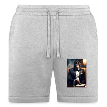 Ape in suit with Cigar - Bella + Canvas Unisex Short - heather gray - Front